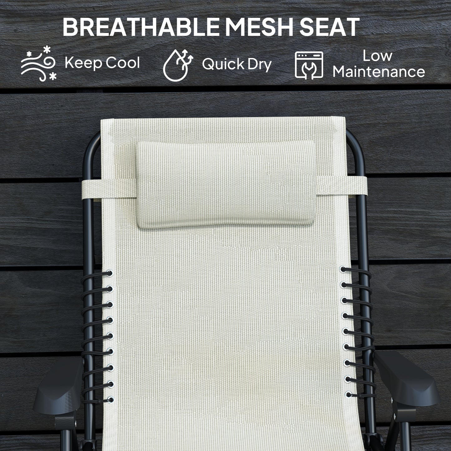 Chaise longue zéro gravité 5 positions pliante