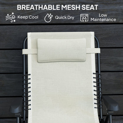 Chaise longue zéro gravité 5 positions pliante