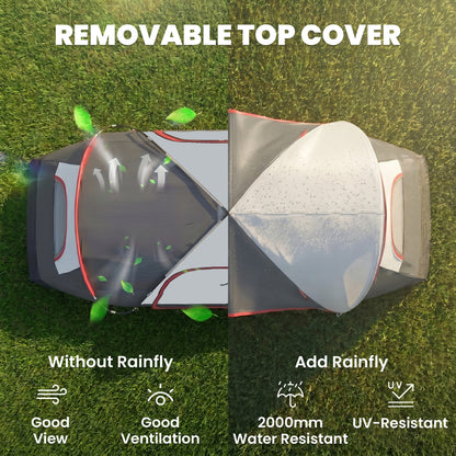 Tente de camping tunnel 6-8 personnes imperméable 2000mm