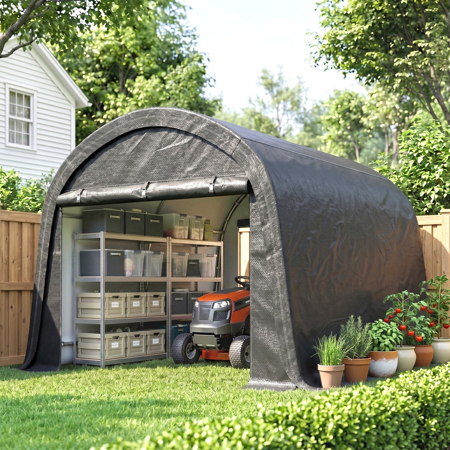 Abri de rangement portable extérieur 3 m x 3 m