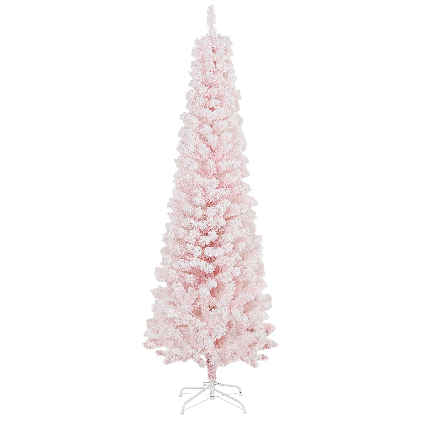 Sapin de Noël crayon enneigé pliable 183 cm