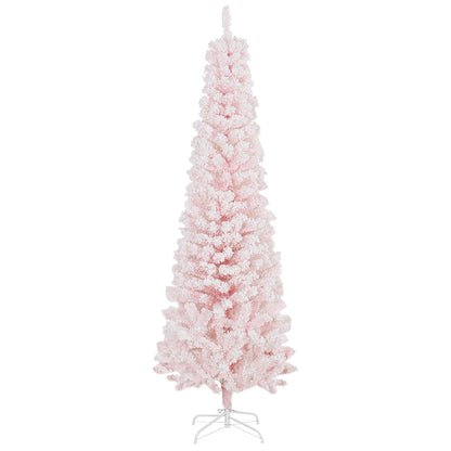 Sapin de Noël crayon enneigé pliable 183 cm