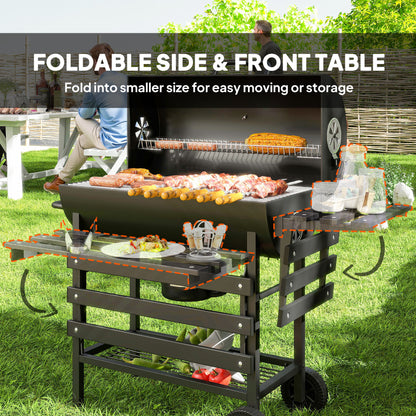 Barbecue au charbon 74 cm avec table pliante