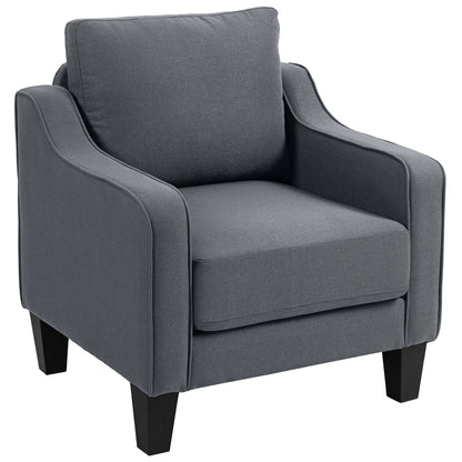 Fauteuil d'accent moderne en lin