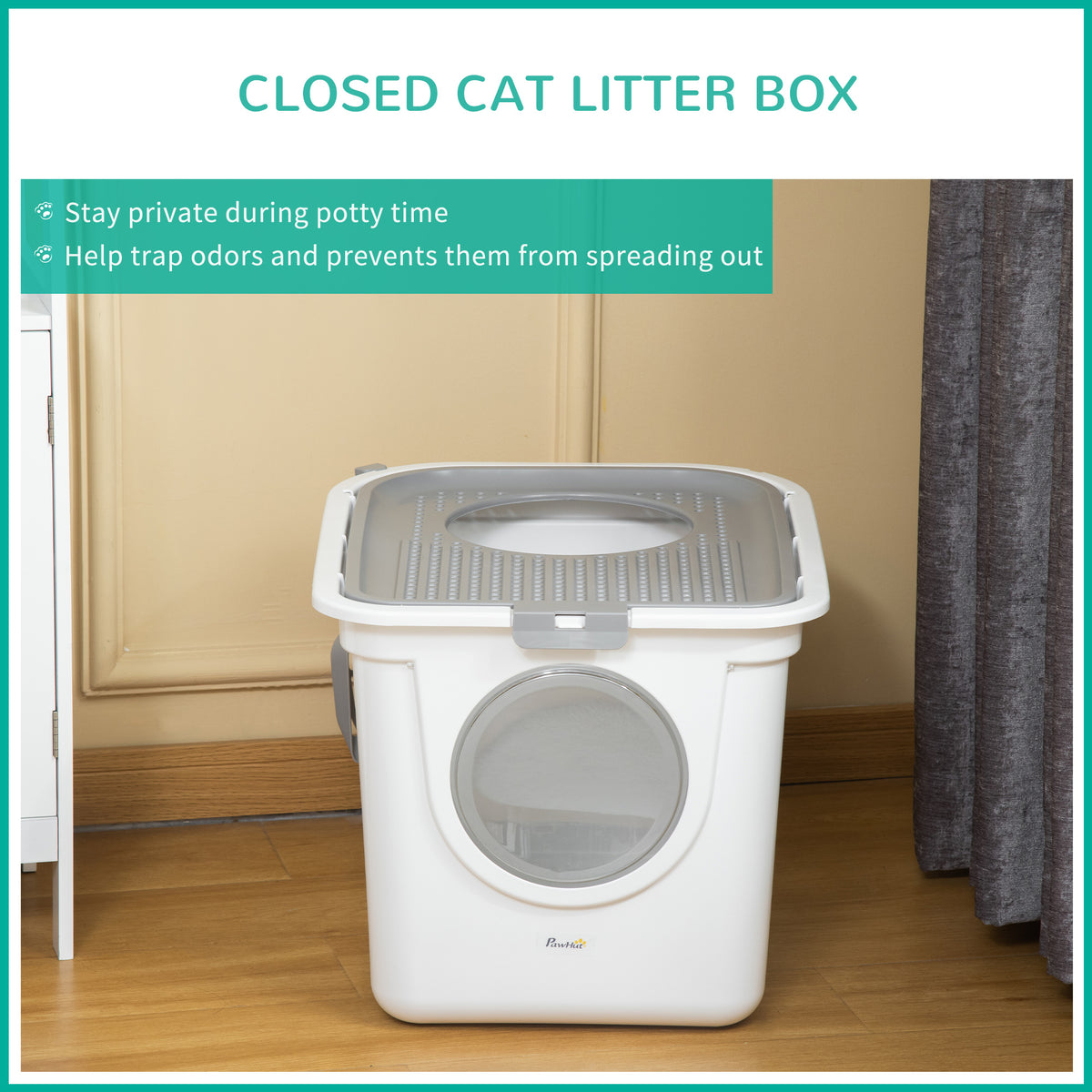 Bac à litière fermé pour chat