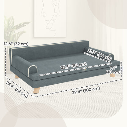Canapé pour chien surélevé avec coussin lavable