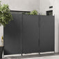 Outsunny Outdoor 3-Panel Folding Screen 176cm UV30+ Dark Grey