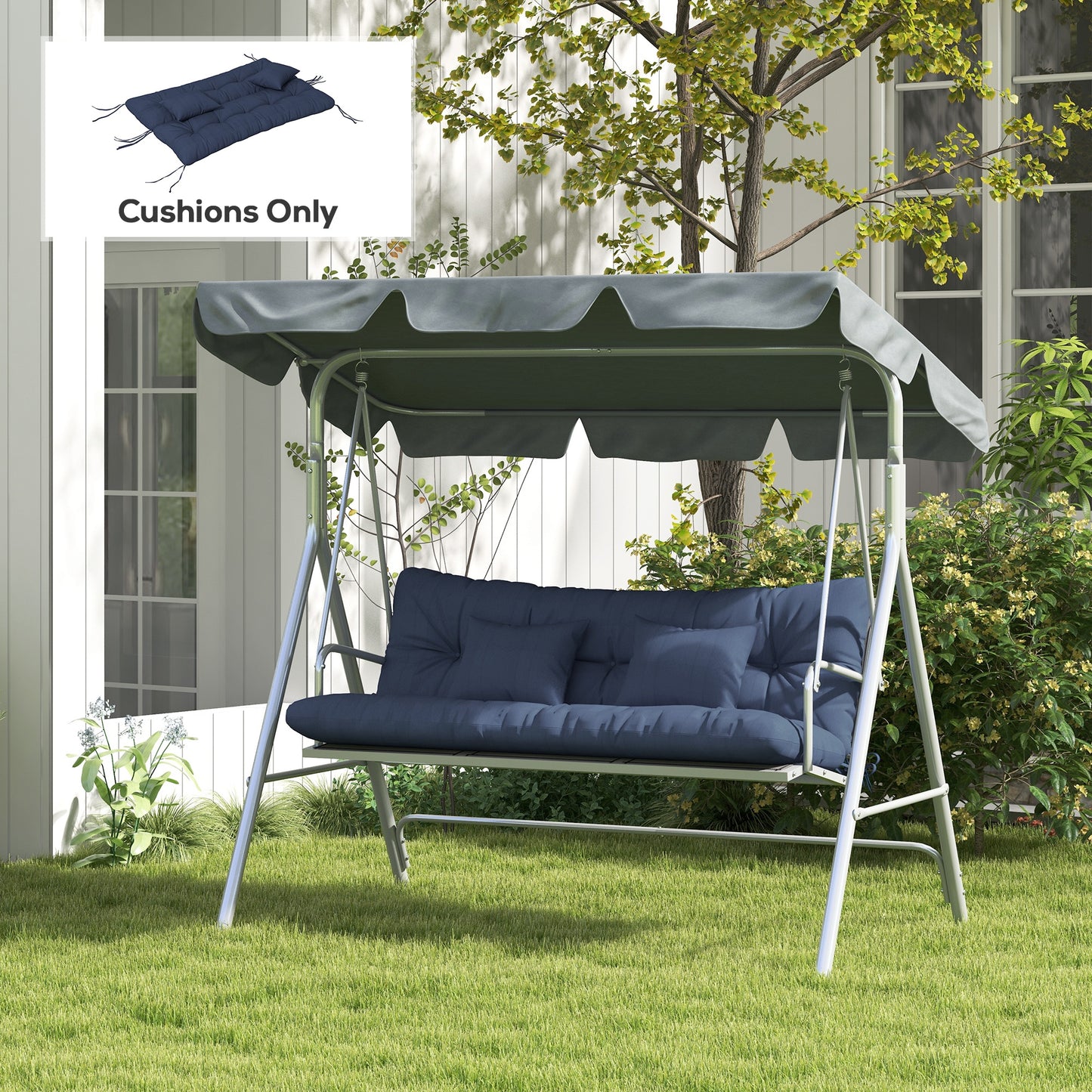Ensemble de coussins de patio 4 pièces pour 3 places