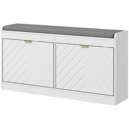 Banc de rangement à chaussures avec coussin