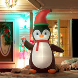 Pingouin gonflable Noël LED 2,5 m