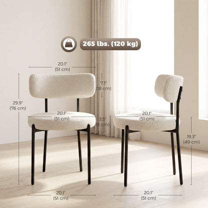 Chaises de salle à manger modernes rembourrées ensemble de 4