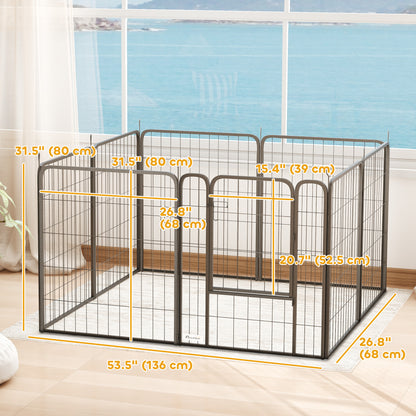 Parc pour chien pliant 8 panneaux — Métal