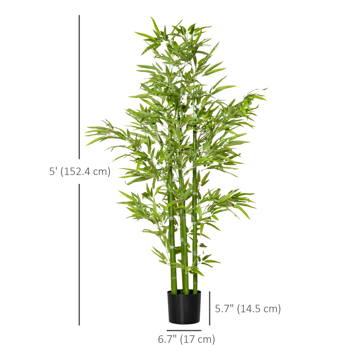 Arbre bambou artificiel décoratif 152 cm