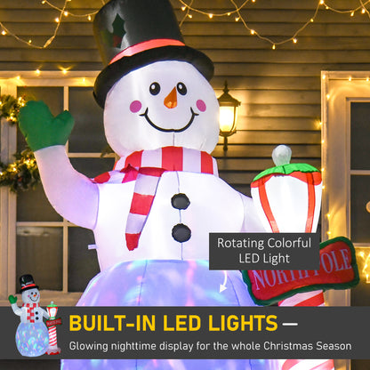Bonhomme de neige gonflable de Noël lumineux