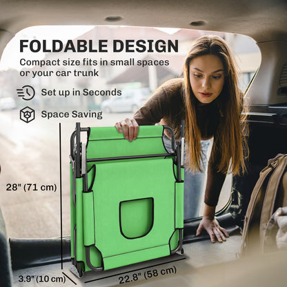 Chaise longue pliante avec trou visage ajustable