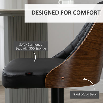 Tabourets de bar pivotants hauteur ajustable ensemble de 2