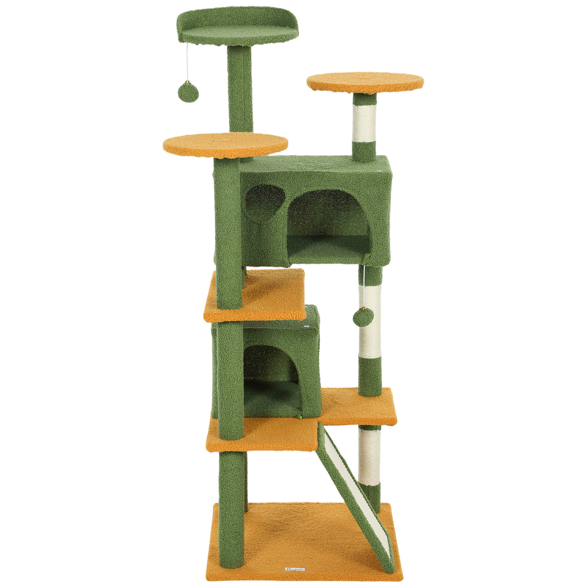 Arbre à chat multiétage avec griffoirs et condo 138 cm
