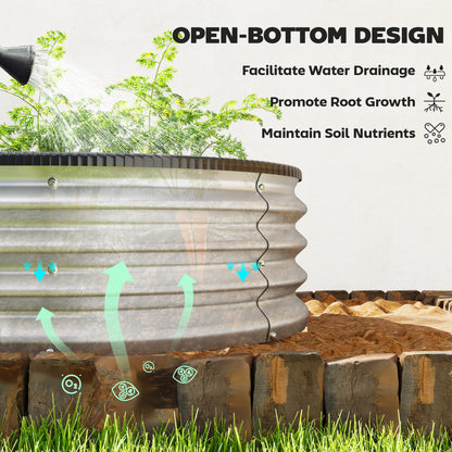 Jardinière surélevée galvanisée modulaire