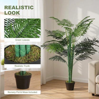 Palmier artificiel réaliste en pot — vert