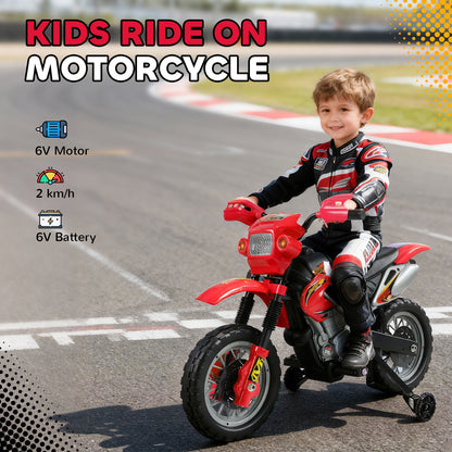 Moto électrique enfant 6V avec roues stabilisatrices