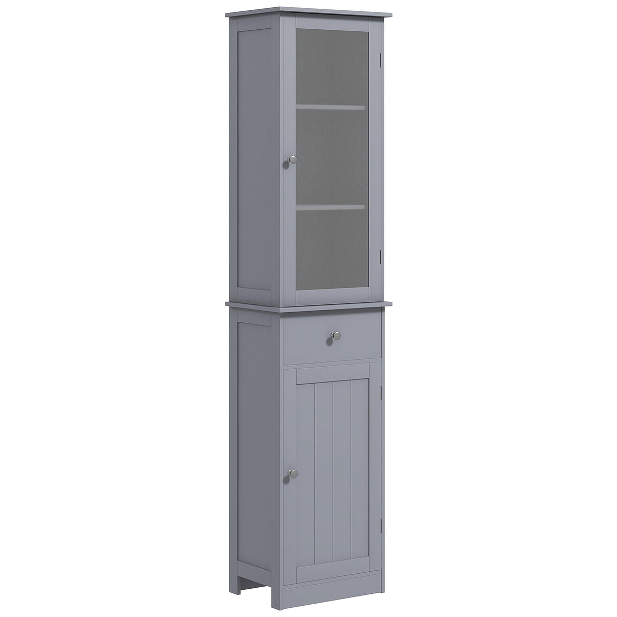 Armoire salle de bain haute avec tiroir et portes