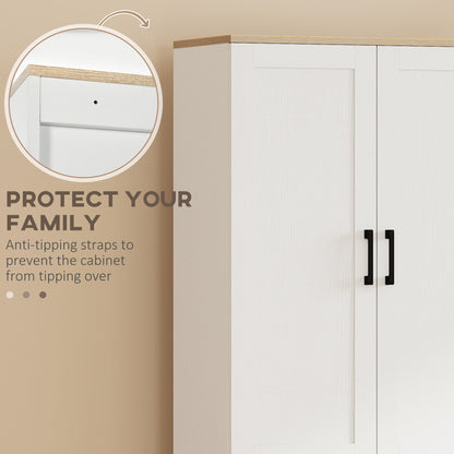 Armoire-garde-manger de cuisine 4 portes 6 tablettes