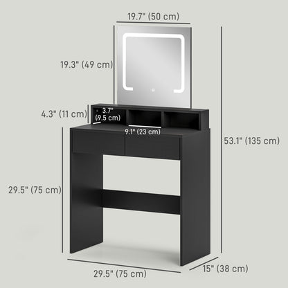 Coiffeuse avec miroir et rangement