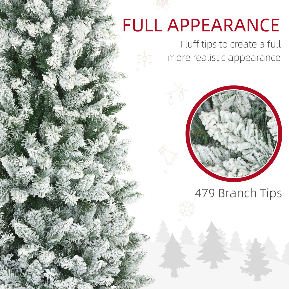 Arbre de Noël crayon floqué