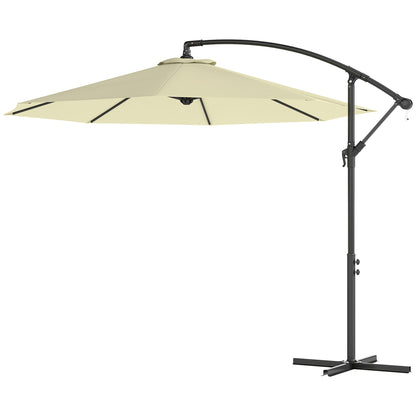 Parasol déporté patio 10 pieds cantilever avec base croisée