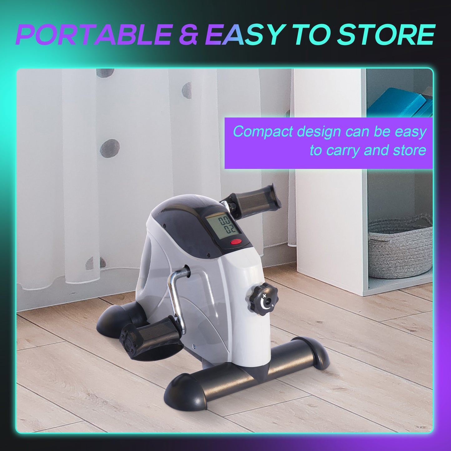 Vélo pédales compact avec écran LCD