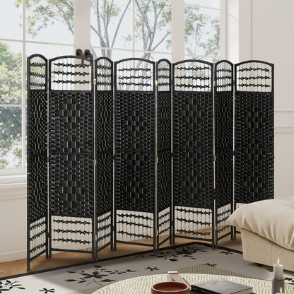 Paravent pliant 6 panneaux fibres tressées