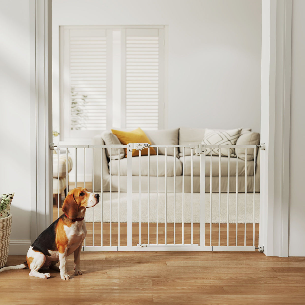 Barrière pour animaux ajustable 29-58 po avec porte