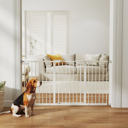 Barrière pour animaux ajustable 29-58 po avec porte