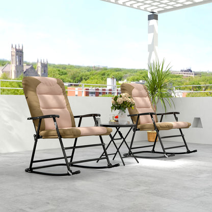 Ensemble chaise berçante pliable 3 pièces