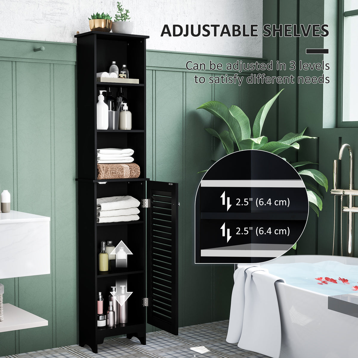 Meuble colonne de rangement pour salle de bains étroit