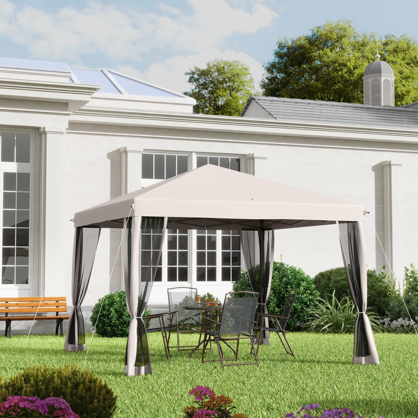 Tente pliable 10x10 pieds avec parois maillées