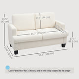Sofa 2 places en chenille avec coussins lavables