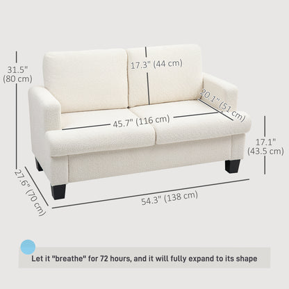 Sofa 2 places en chenille avec coussins lavables