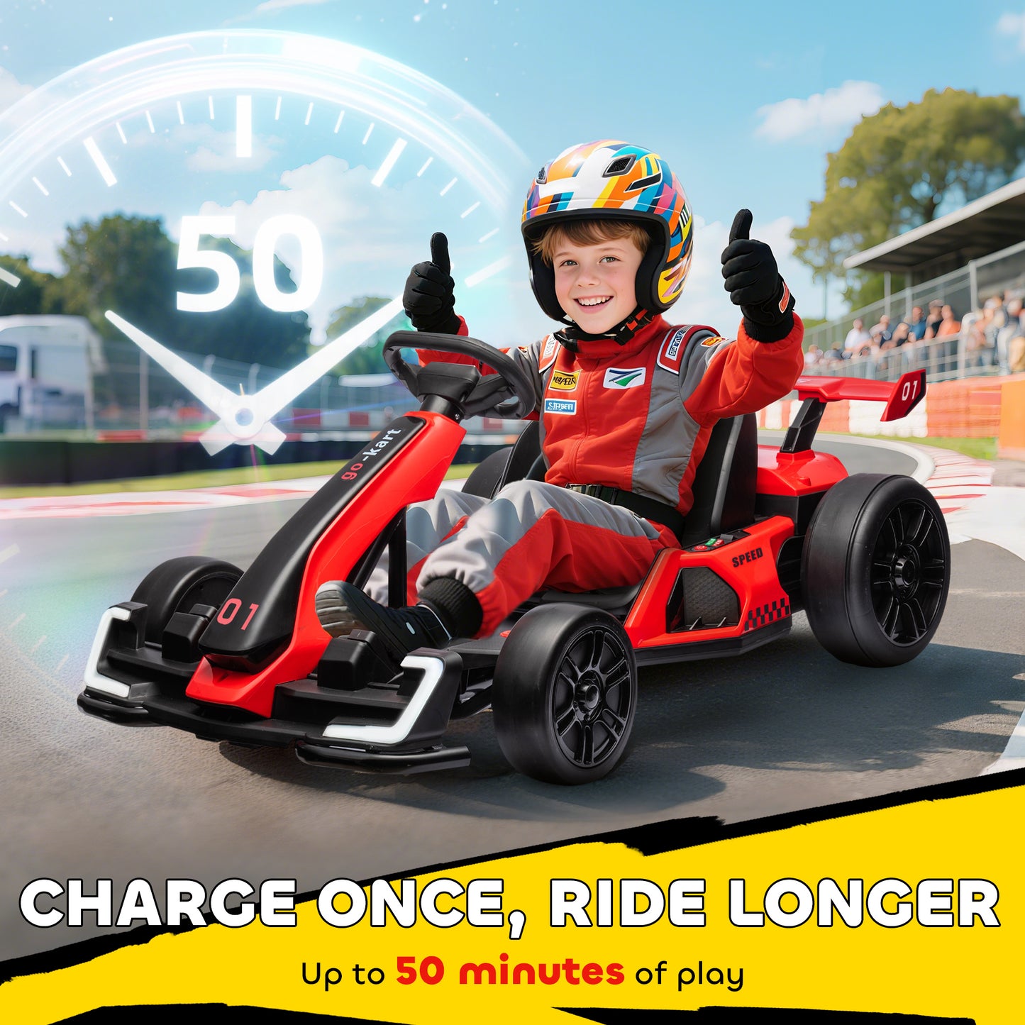 Kart électrique enfant 24V avec siège ajustable
