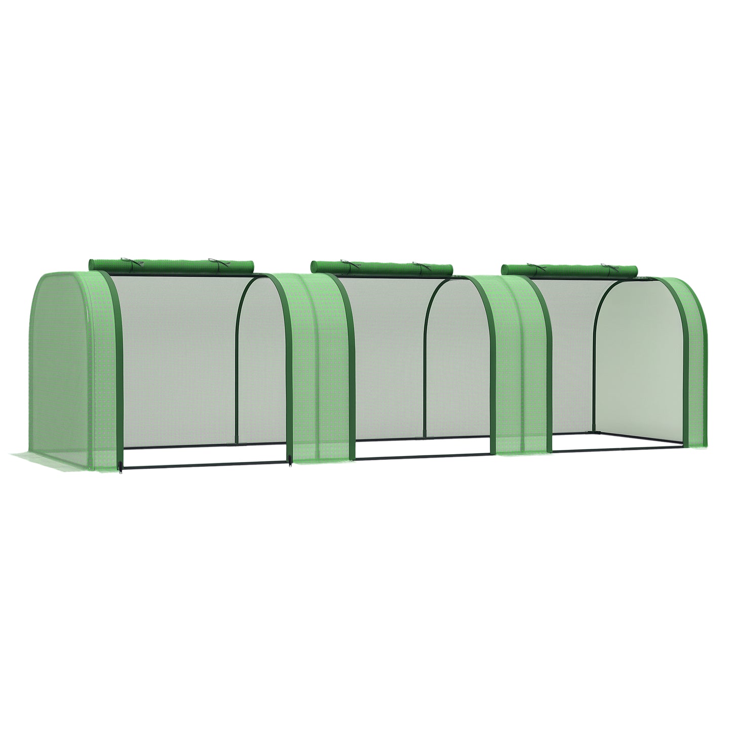 Serre tunnel portable 396 x 91 x 76 cm avec 4 portes