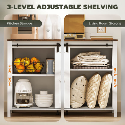Meuble de buffet style fermette portes coulissantes 152 cm