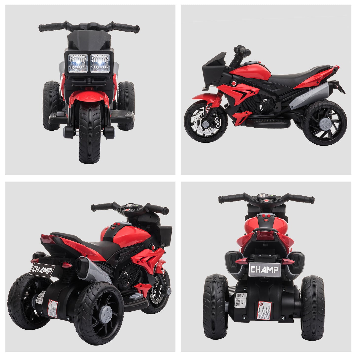 Moto électrique pour enfants 6V avec pédales musique phares