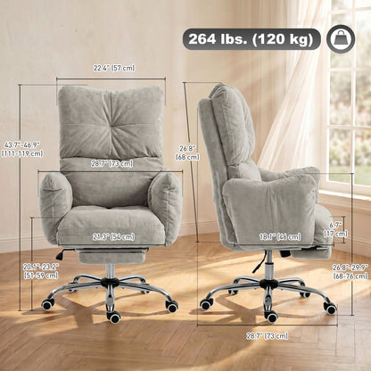 Chaise de bureau ergonomique inclinable avec repose-pieds
