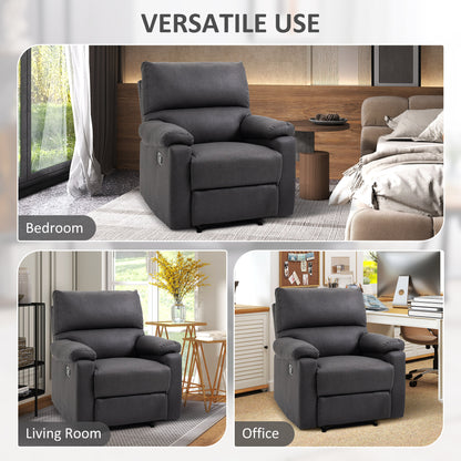 Fauteuil inclinable manuel avec repose-pieds en lin