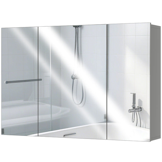 Armoire de toilette murale avec miroir 90 x 60 cm