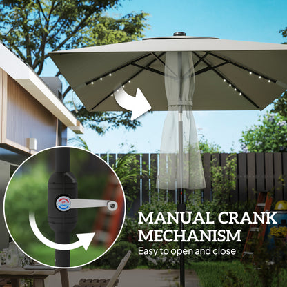 Parasol rectangulaire 6' x 10' avec éclairage LED solaire