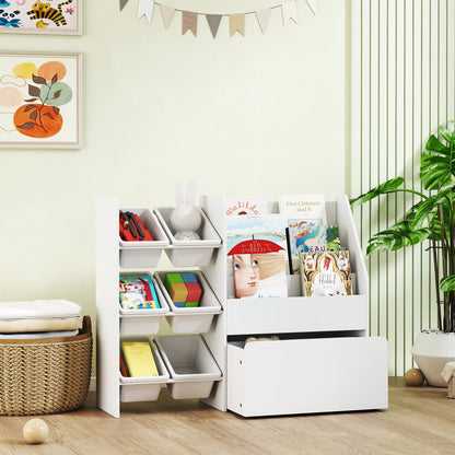 Rangement jouets enfants 3 étages 6 bacs
