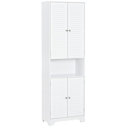 Meuble de rangement haut étroit pour salle de bains