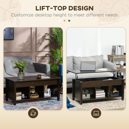 Table basse relevable moderne avec rangement caché