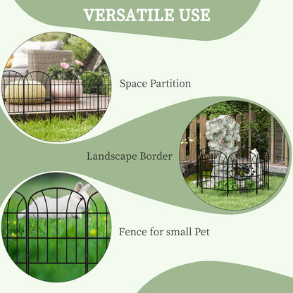 Clôture décorative de jardin 8 panneaux grille métal